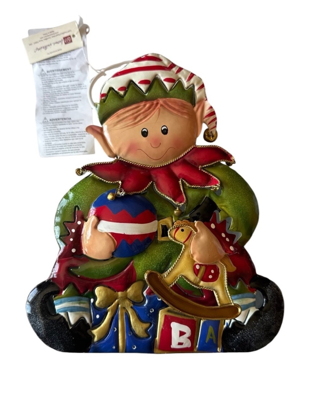 Home Interiors new deadstock vintage y2k Christmas elf candle holder tea light